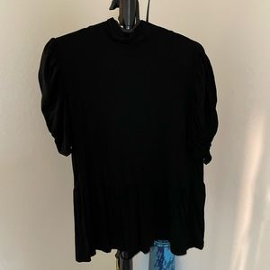 Sugarlips black puff sleeve top